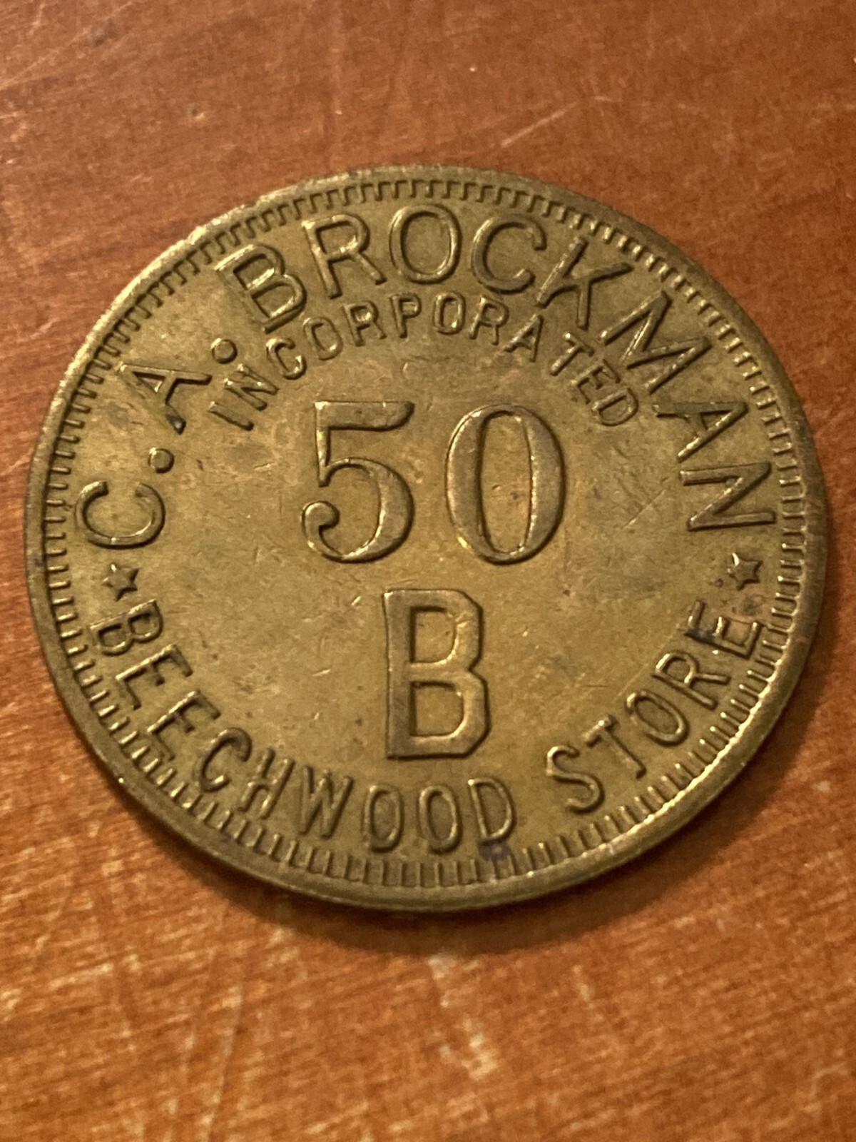 Stone Cliff West Virginia Trade Token C.A. Brockman coal scrip 50c MP