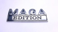 Trump Maga Edition Emblem Sticker 3d Zinc Alloy Metal Chrome Silver Finish