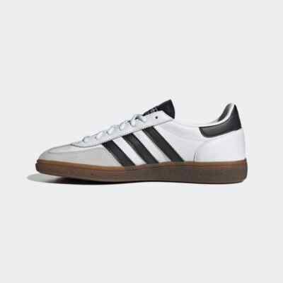 New Adidas Handball Spezial Leather Shoes - White/ Black/ Gum