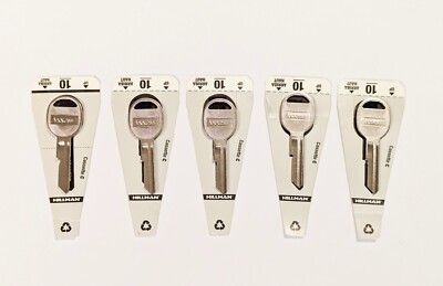 Hillman Axxess+ Brass Auto Key #10 Pack of 5
