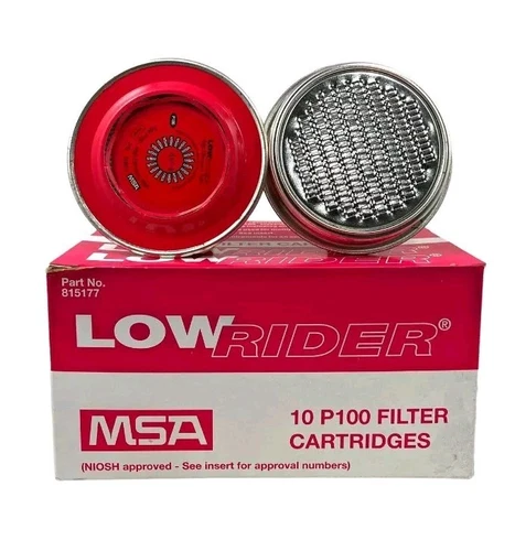 10pk MSA 815177 Low Rider P100 Respirator Filter Cartridges NIOSH OSHA m2s1 Yy