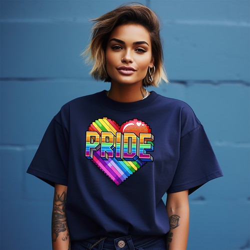 Pride_29 Rainbow Heart Pride T-Shirt - Spreading Love & Laughter! Unisex Bedruckt - Bild 8 von 46