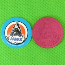 Metal POG JAWS Slammer & Pog from 1994 McDonalds WPF Universal Studios Hollywood