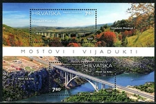 242 CROATIA 2015 - BRIDGES AND VIADUCTS - MNH - Souvenir Sheet