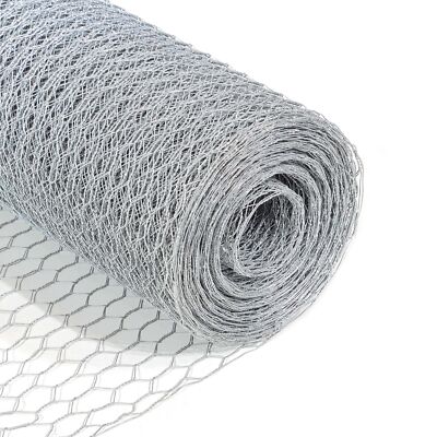Wiltec Volierendraht 10x1m Hasendraht 13mm Maschenweite Sechseckgeflecht Zaun