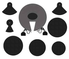 8 pzi Set Sordine per Batteria Mute Pad Complet Studio Kit 10 12 14 16 20 Inch