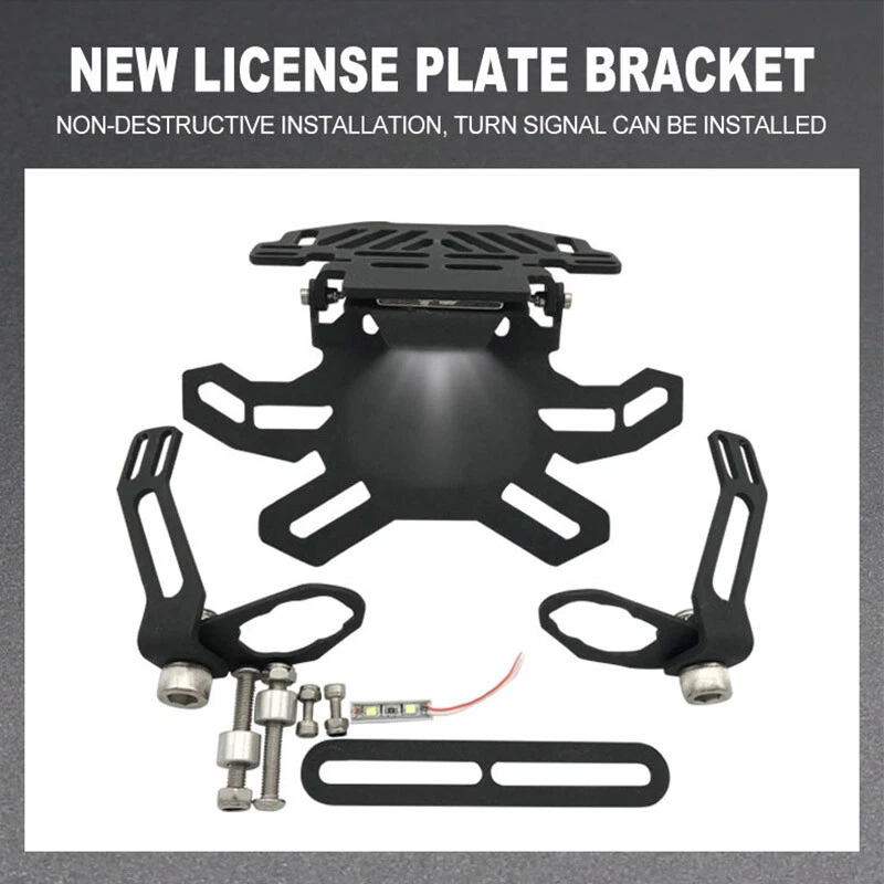 Foldable License Plate Holder Mount For Yamaha MT09 FZ09 FJ09 XSR900 TRACER 900 - Image 4 of 4