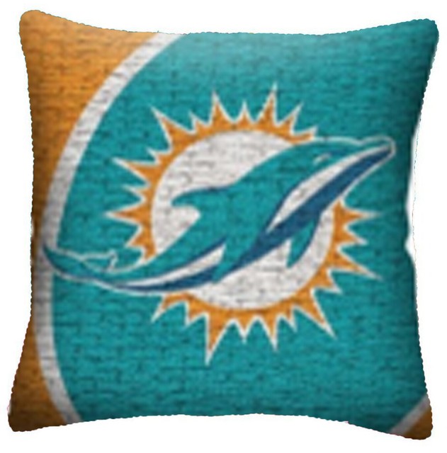 LATCH HOOK PILLOW KIT 15.7 X 15.7 INCHES MIAMI DOLPHINS NEW eBay