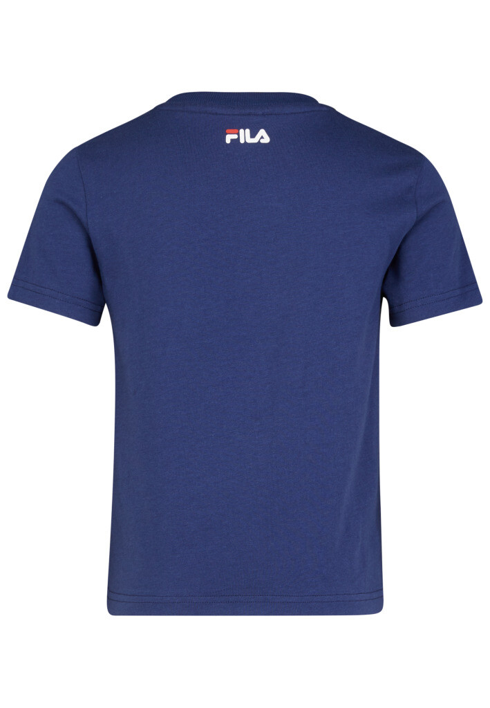 0058 BLU T SHIRT FILA KIDS KID BAMBINOI BAMBINA MAGLIA MAGLIETTA COTONE