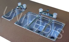 CONCESSION Sink  STAND three 3 COMPARTMENT (attached)  with HAND SINK NEW 
