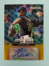 2022 Panini Prizm Draft Jose Tena Auto Gold #AU-JT Card /10