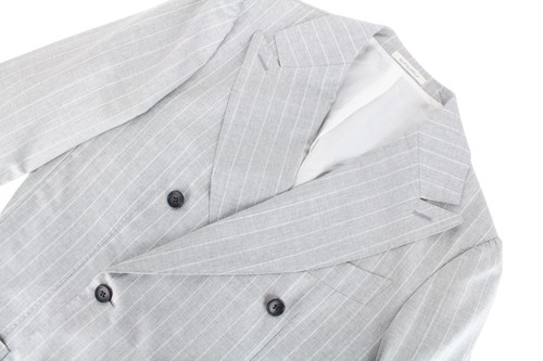 SUITSUPPLY Havana Men's Suit UK38R Grey Striped Slim Wool 2-Piece S130 Edition - Picture 8 of 17