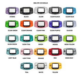 Game Boy Advance GBA V5 IPS LCD Backlight Housing Shell Mod Kit PICK UR COLORS!
