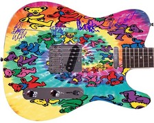 Guitare photo graphique autographe signée Green Day fac-similé
