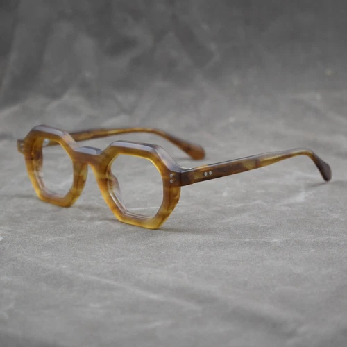 Acetat Vintage Brille quadratisch Männer Frauen klare Gläser Retro Brille Gestell - Bild 24 von 51