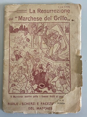 Sconosciuto Libro La resurrezione del Marchese del Grillo Primi 900