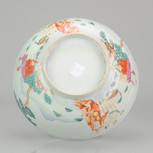 Rare 18C Antique Chinese "Paris Judgement" Bowl Qing Chine de Commande