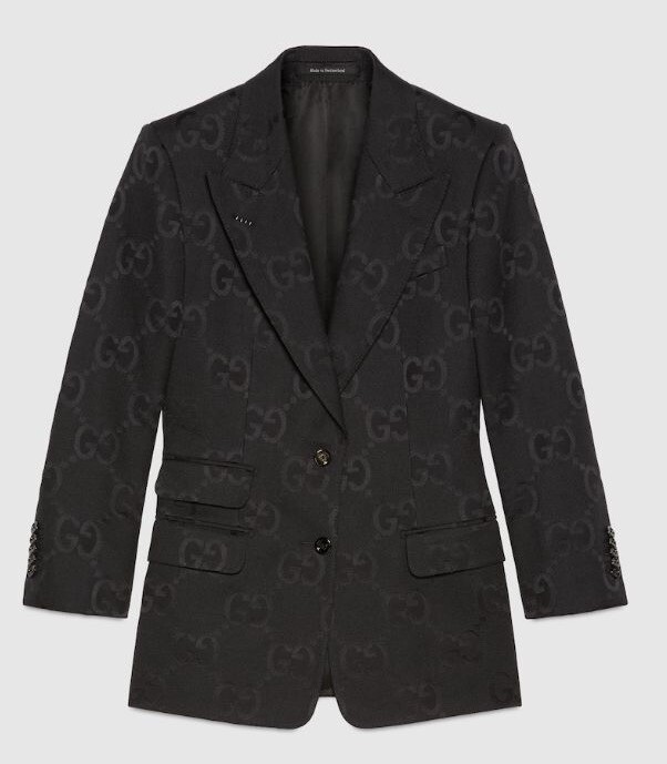 ジャケット Gucci Blazer Gucci Light GG Canvas single-breasted Jacket Blazer - BNWT
