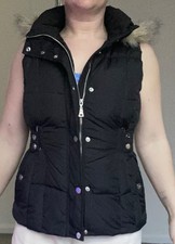 Guess Black Body Warmer With Detachable Hood Size Sp (xs)