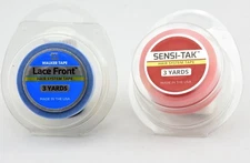 WIG ADHESIVE TAPE, Red Sensi-Tak OR Blue Walker Lace Front Tape OR COMBO 3 yd ea