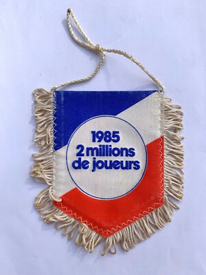 FFF 1985 2 millions de joueurs fanion vintage pennant wimpel football France