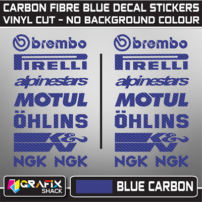 16 x Bauch Pan Verkleidungen Motorrad Rennbahn Rennen Aufkleber Sponsor Vinyl Decals