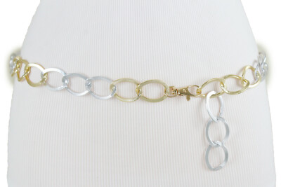 Women Silver Gold Shiny Color Metal Chain Link Striking  display picture 3