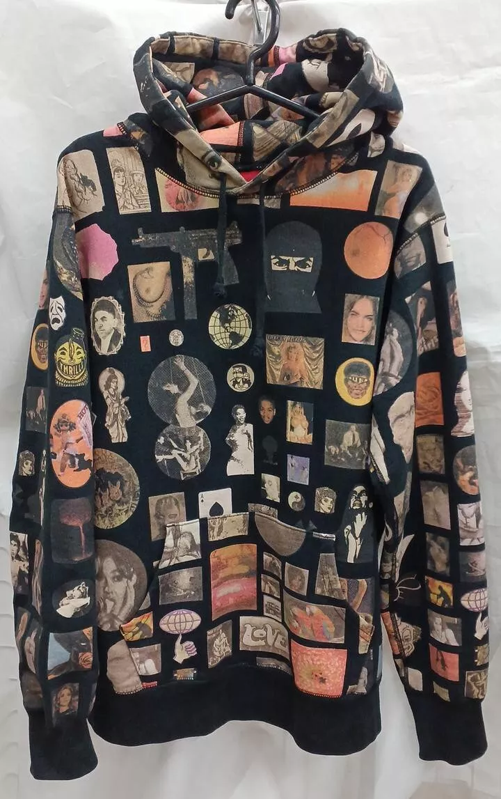 Sweat à capuche Supreme Thrills SS17 noir homme taille M