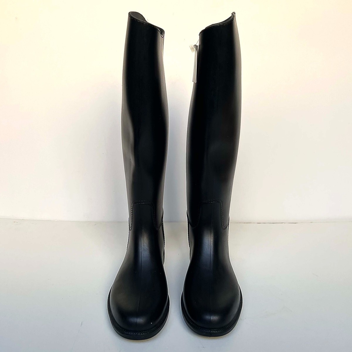 Bottes Hautes équitation Fouganza Enfant - US 3, Noir, Caoutchouc, Imperméable - Neuves Sans étiquette
