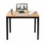 sogesfurniture computer desk 39.4 inches large office desk computer table,teak w
