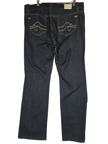 Department of Peace Size 16 Women's Jeans Bootcut Flare Dark Wash EUC - Picture 3 of 12