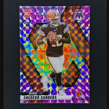 Shedeur Sanders Camo Pink Rc 2025 Panini Mosaic Football 302 Browns Rookie Card