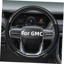 Yangday Leather Steering Wheel Cover for GMC Sierra 1500 2500 Carbon Black - B