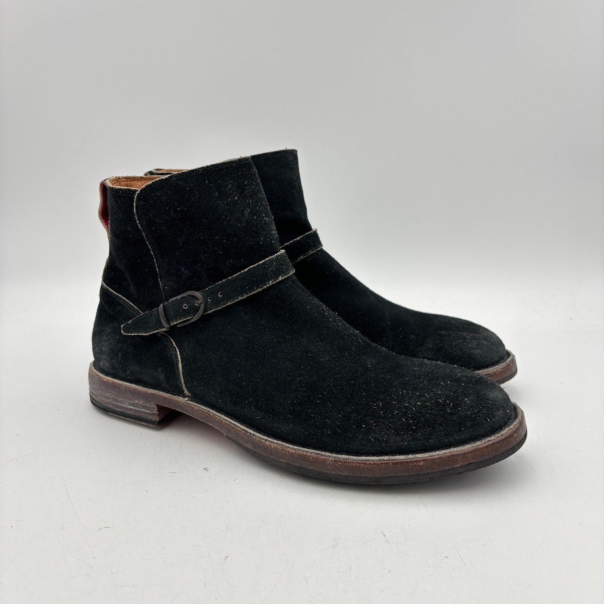 MOMA Italian Suede Leather Ankle Zip Boots Men display picture 3