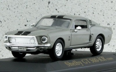 FORD Mustang SHELBY GT 500-KR - 1968 - silver / black - YATMING 1:43