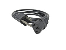 6ft Black Power Cord E-74893 Male NEMA  5-15p Female C13