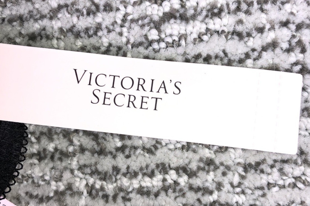 Victoria's Secret Very Sexy NWT Large Black Sheer Shine Adjustable Thong Panty