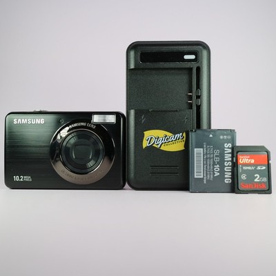 Samsung Digital Camera PL50 10.2MP Black Tested Full Working Set