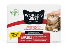 World's Best Cat Litter Ultra Absorb Unscented 32LB Multi Pack