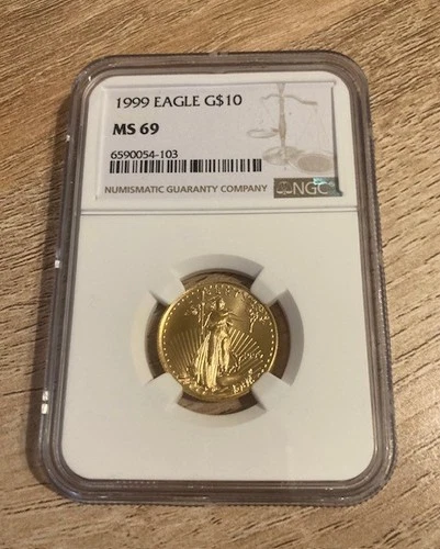 1/4 oz American Gold Eagle $10 - 1999 NGC MS69