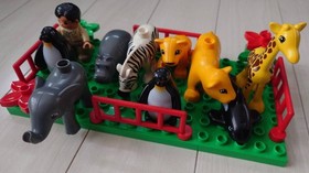 LEGO Duplo 7618 Fun Zoo Set One Owner Rare Old Version 110 Pieces Animal