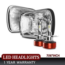 H6054 5x7 7x6 LED Headlights Square H4 High Brightness DRL Fog Light For Offroad