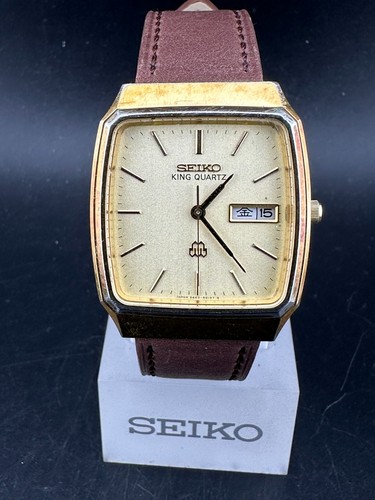1982 Seiko King Quartz Men's Day Date Eng/Kanji Gold … - Gem