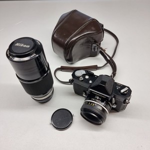NIKON NIKKORMAT FTN 35MM FILM  MANUAL SLR CAMERA + 50MM F2 LENS & 80-200MM LENS