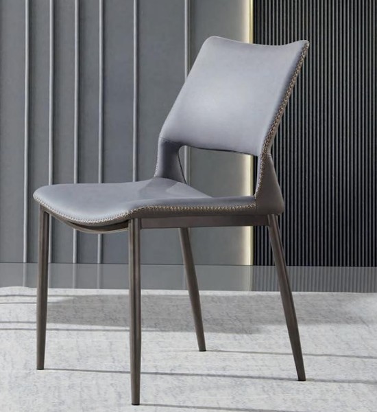 Grauer Esszimmerstuhl Designer 1-Sitzer Luxus LehnstüHle Einsitzer Neu-image