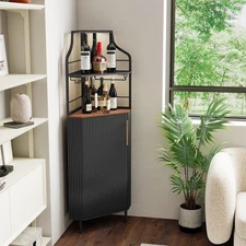 New wooden Corner Wine Cabinet - Space-Saving Storage for Home Bar