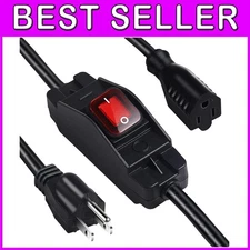 Flexible 35 Ft Outdoor Extension Cord with Waterproof Switch