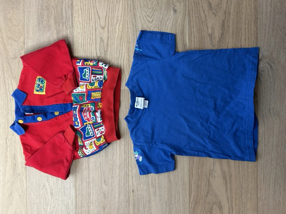 Vintage 1990’s Oshkosh Shirt Boys 3T Color Block Sweatshirt Pullover Set  - Image 3 of 4