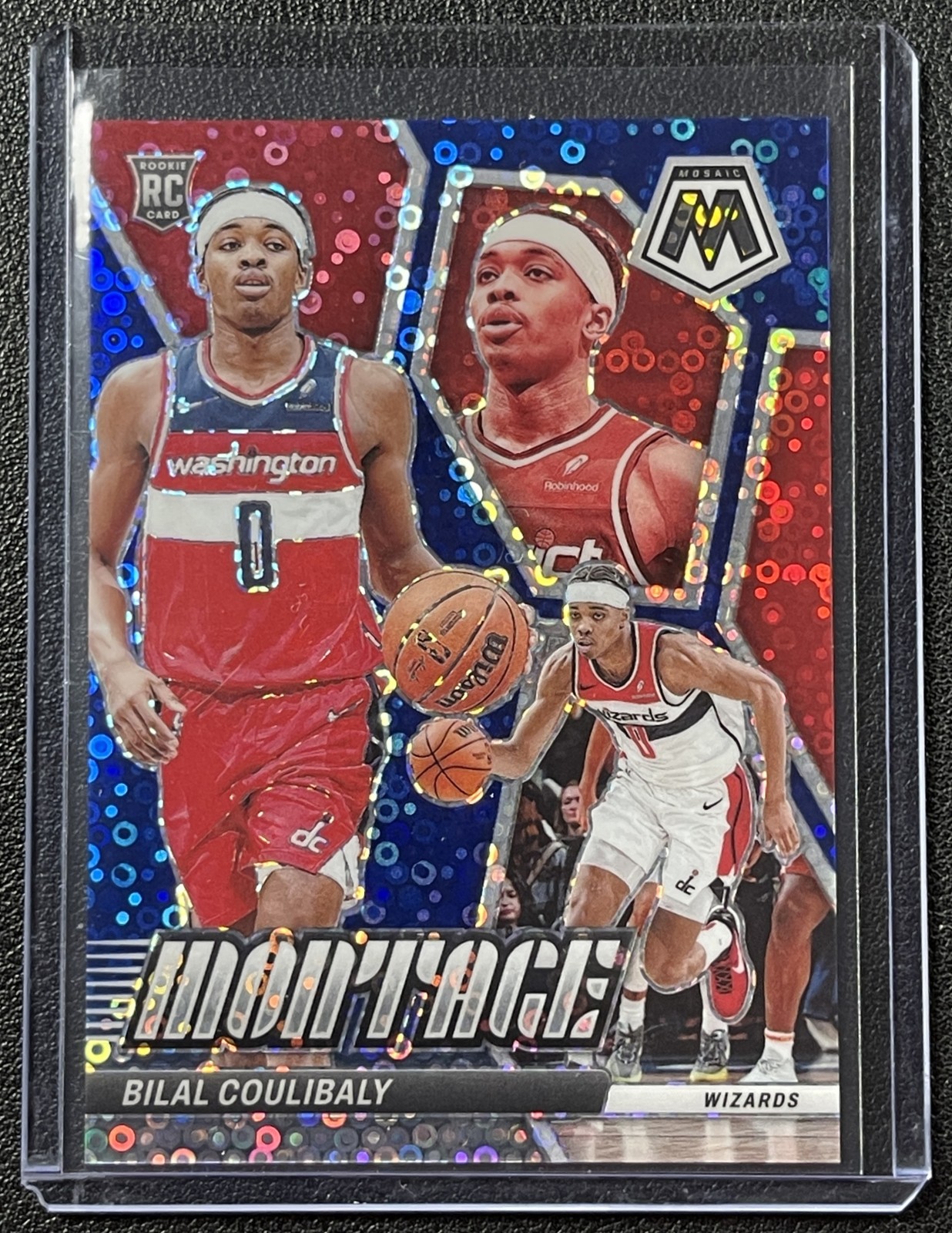 BILAL COULIBALY 2023-24 PANINI MOSAIC #21 MONTAGE FAST BREAK BLUE RC 84/85