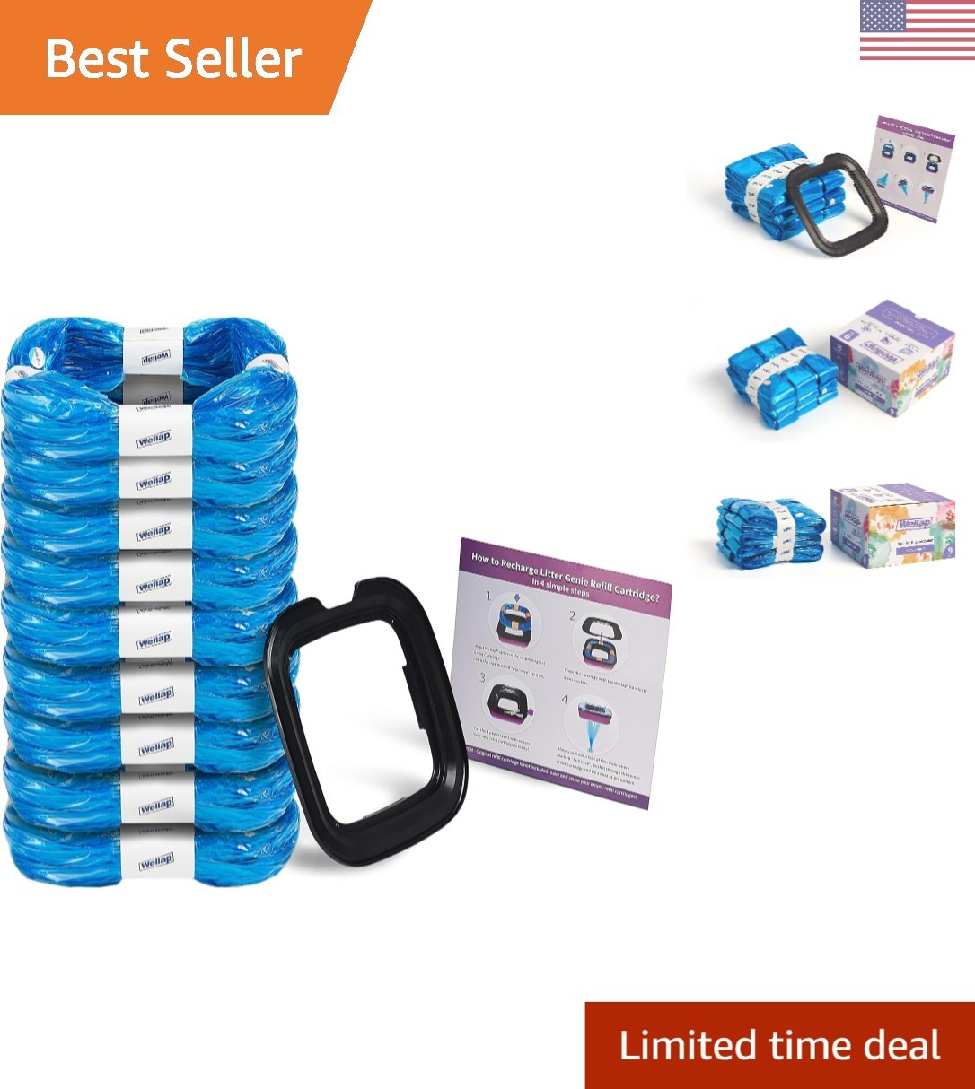 Fresh Scent Litter Refills 9 Pack - Easy Assembly and Perfec